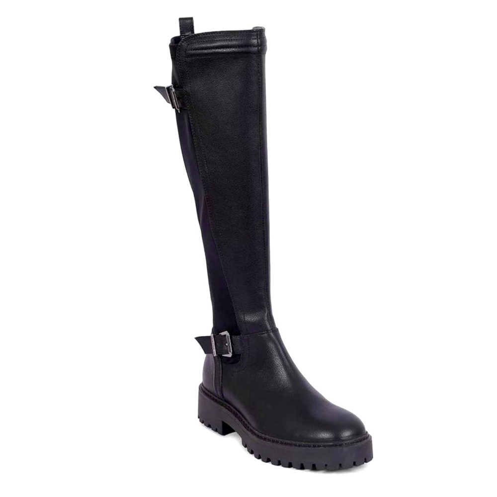 Kenneth Cole Reaction Black Lug Boots Size 9